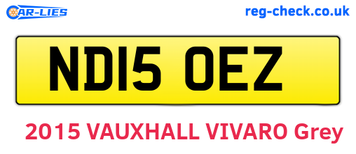 ND15OEZ are the vehicle registration plates.