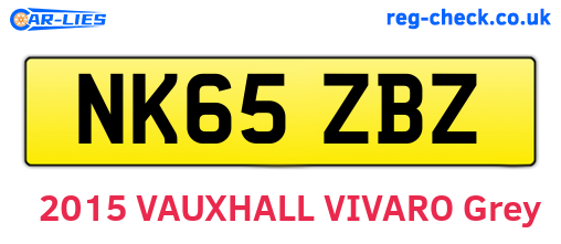 NK65ZBZ are the vehicle registration plates.