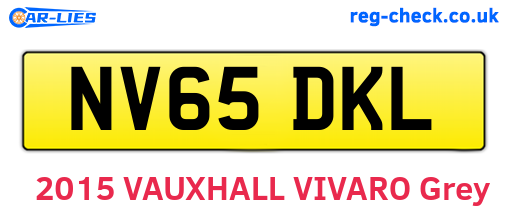 NV65DKL are the vehicle registration plates.