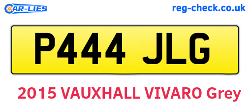 P444JLG are the vehicle registration plates.