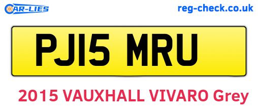 PJ15MRU are the vehicle registration plates.