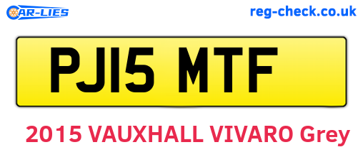 PJ15MTF are the vehicle registration plates.
