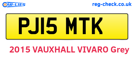 PJ15MTK are the vehicle registration plates.