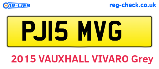 PJ15MVG are the vehicle registration plates.