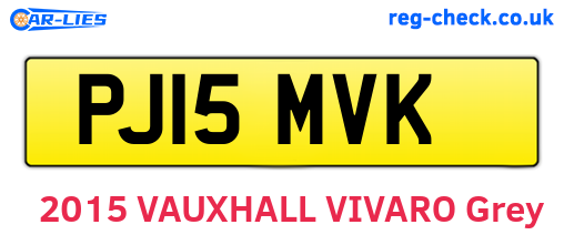 PJ15MVK are the vehicle registration plates.