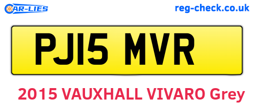 PJ15MVR are the vehicle registration plates.