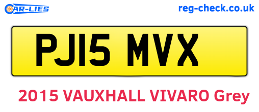 PJ15MVX are the vehicle registration plates.