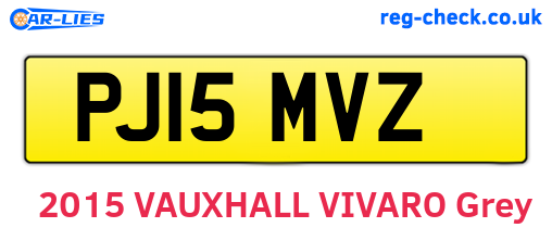 PJ15MVZ are the vehicle registration plates.