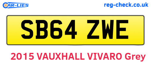 SB64ZWE are the vehicle registration plates.
