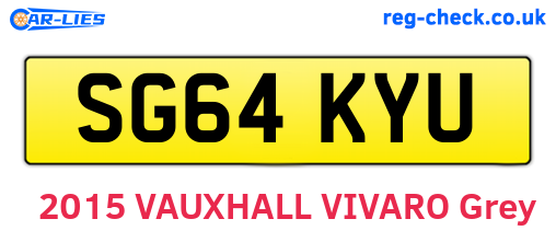 SG64KYU are the vehicle registration plates.