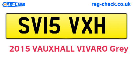 SV15VXH are the vehicle registration plates.