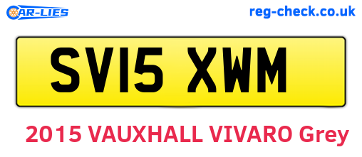 SV15XWM are the vehicle registration plates.