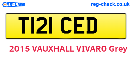 T121CED are the vehicle registration plates.