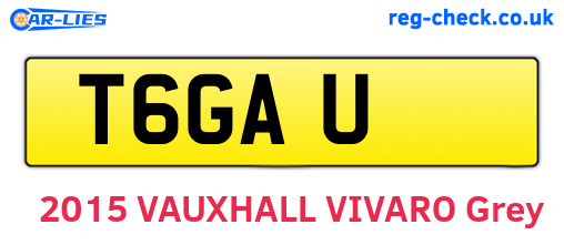 T6GAU are the vehicle registration plates.