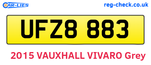 UFZ8883 are the vehicle registration plates.
