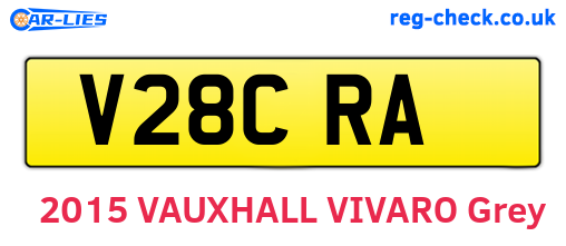 V28CRA are the vehicle registration plates.
