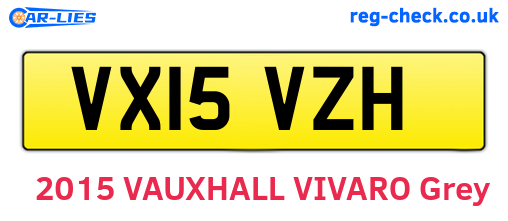 VX15VZH are the vehicle registration plates.