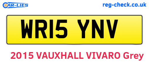 WR15YNV are the vehicle registration plates.