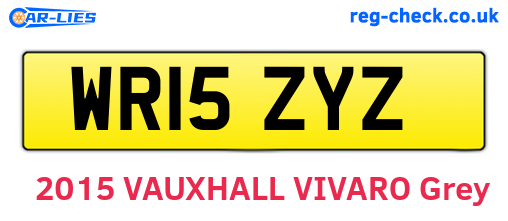WR15ZYZ are the vehicle registration plates.