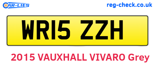 WR15ZZH are the vehicle registration plates.