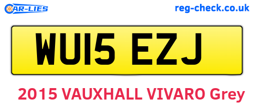 WU15EZJ are the vehicle registration plates.