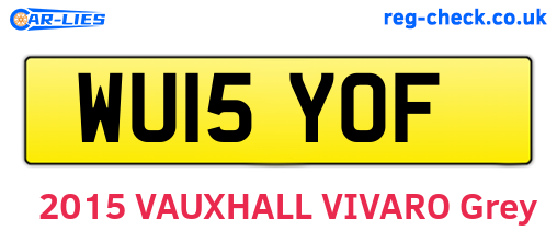 WU15YOF are the vehicle registration plates.