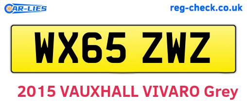 WX65ZWZ are the vehicle registration plates.