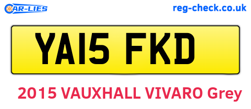 YA15FKD are the vehicle registration plates.
