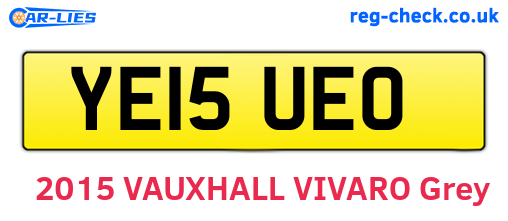 YE15UEO are the vehicle registration plates.