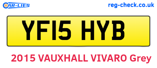 YF15HYB are the vehicle registration plates.