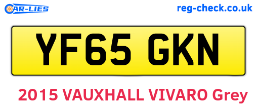 YF65GKN are the vehicle registration plates.