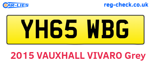 YH65WBG are the vehicle registration plates.