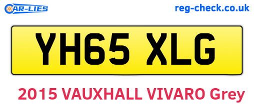 YH65XLG are the vehicle registration plates.