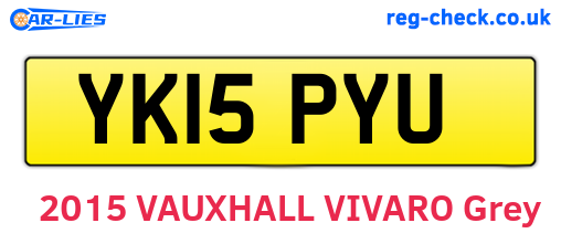 YK15PYU are the vehicle registration plates.