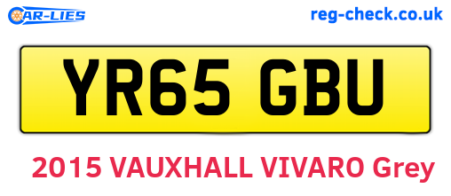 YR65GBU are the vehicle registration plates.