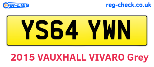 YS64YWN are the vehicle registration plates.
