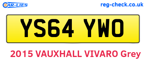 YS64YWO are the vehicle registration plates.