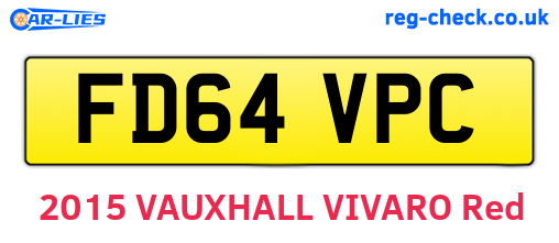 FD64VPC are the vehicle registration plates.