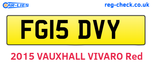 FG15DVY are the vehicle registration plates.