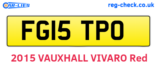 FG15TPO are the vehicle registration plates.