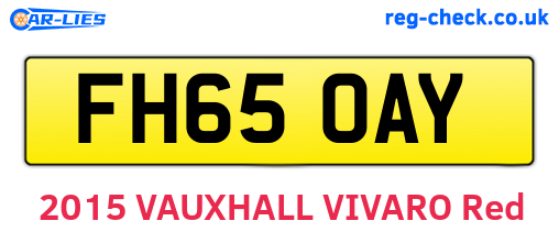 FH65OAY are the vehicle registration plates.