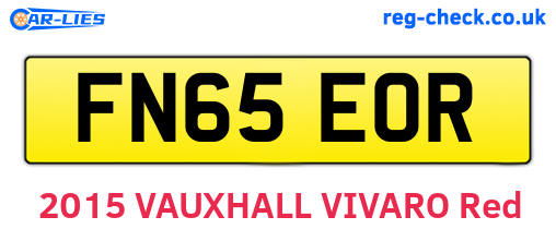 FN65EOR are the vehicle registration plates.