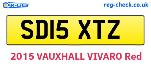 SD15XTZ are the vehicle registration plates.