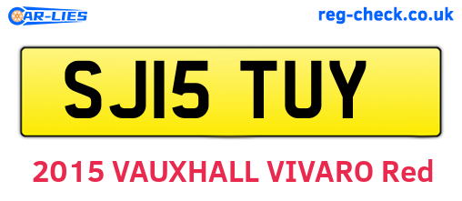SJ15TUY are the vehicle registration plates.