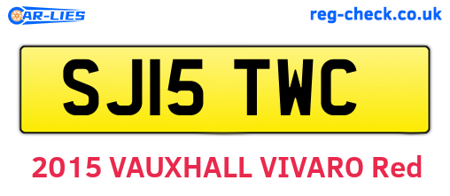 SJ15TWC are the vehicle registration plates.