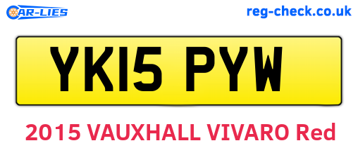 YK15PYW are the vehicle registration plates.