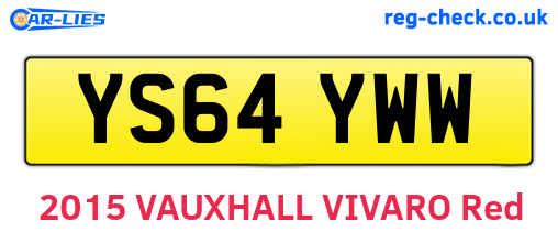 YS64YWW are the vehicle registration plates.
