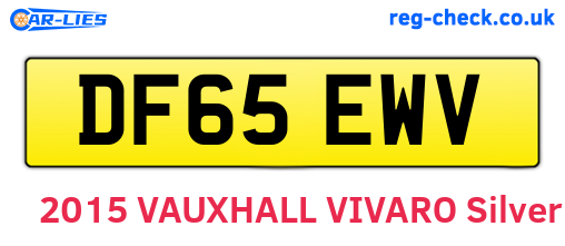 DF65EWV are the vehicle registration plates.