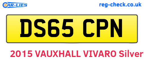 DS65CPN are the vehicle registration plates.