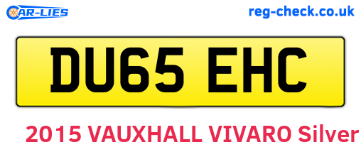 DU65EHC are the vehicle registration plates.